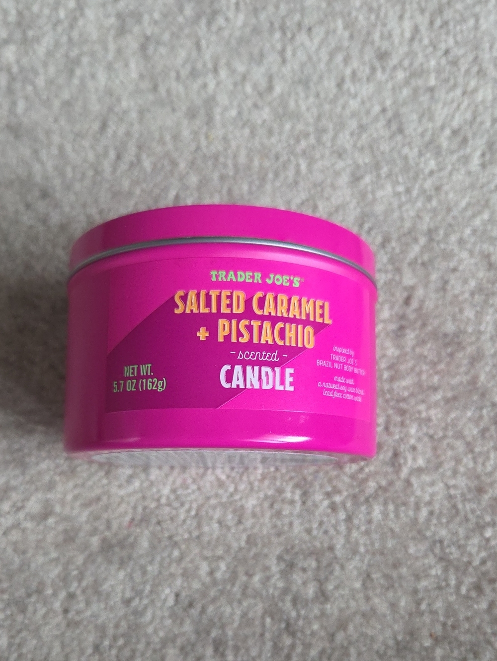 Trader Joe's Salted Caramel & Pistachio Scented Candle